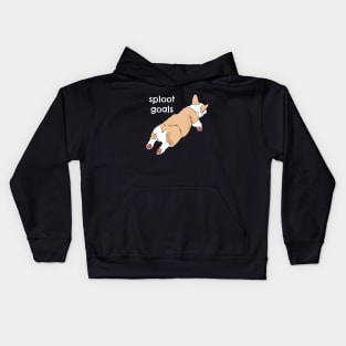 Funny Corgi Sploot Kids Hoodie